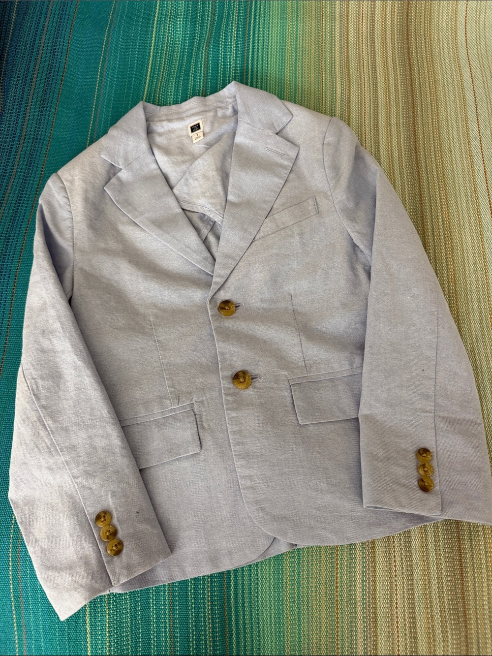 Janie and Jack Light Blue Linen-Blend Boys' Blazer